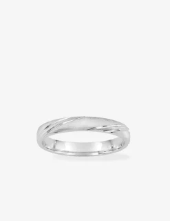 Alliance or blanc 375 ‰ fantaisie - Mariage