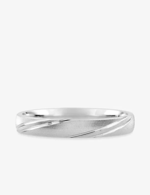 Alliance or blanc 375 ‰ fantaisie - Mariage