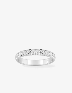 Alliance or blanc 375 ‰ fantaisie - Mariage