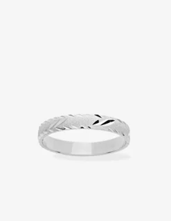 Alliance or blanc 375 ‰ fantaisie - Mariage