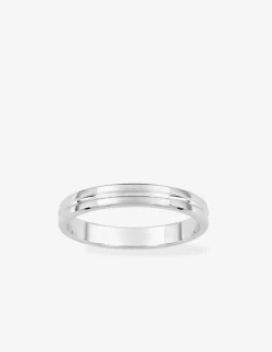 Alliance or blanc 375 ‰ fantaisie - Mariage