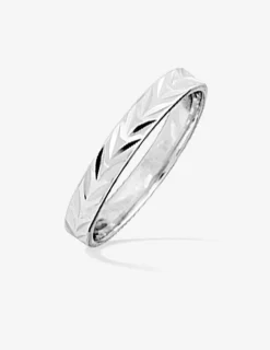 Alliance or blanc 375 ‰ fantaisie - Mariage