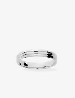 Alliance or blanc 375 ‰ fantaisie - Mariage