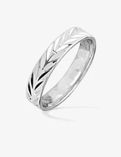 Alliance or blanc 375 ‰ fantaisie - Mariage