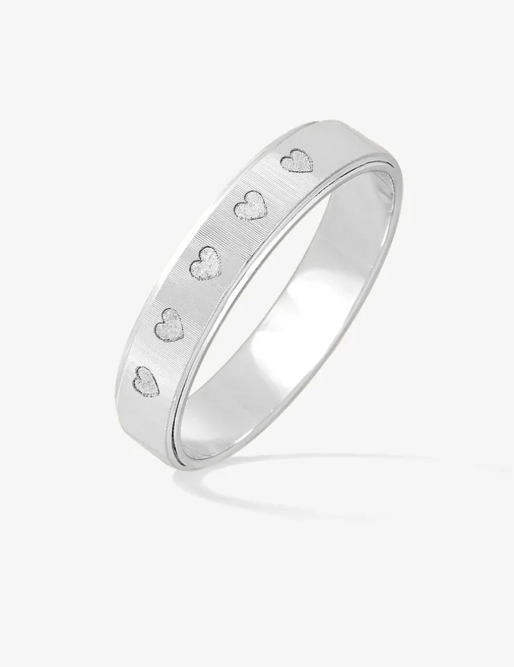 Alliance or blanc 375 ‰ fantaisie - Mariage