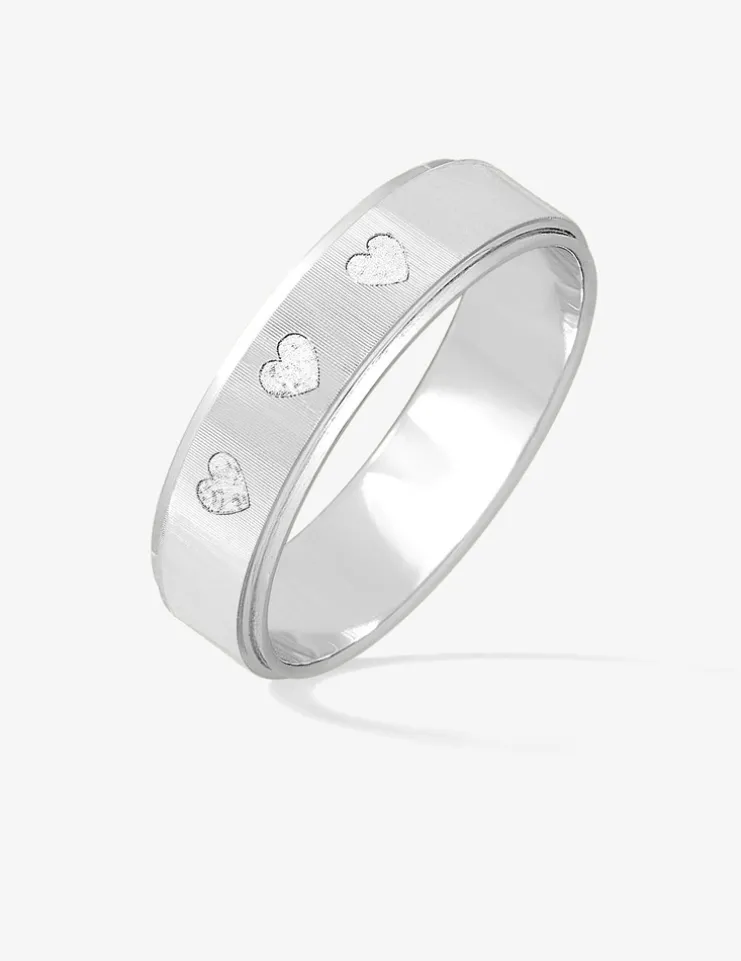 Alliance or blanc 375 ‰ fantaisie - Mariage