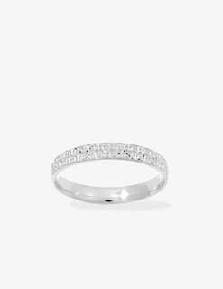 Alliance or blanc 375 ‰ fantaisie - Mariage