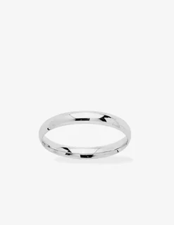 Alliance or blanc 375 ‰ jonc parisien - Mariage