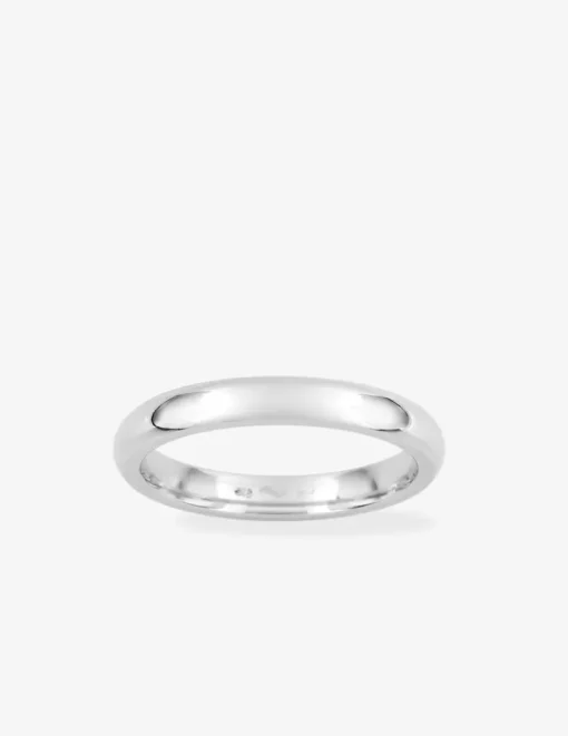 Alliance or blanc 375 ‰ jonc parisien 3 mm - Mariage