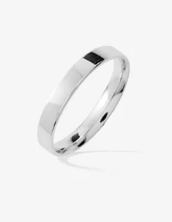 Alliance or blanc 375 ‰ ruban 3 mm - Mariage