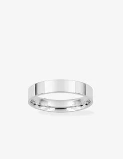 Alliance or blanc 375 ‰ ruban 4 mm - Mariage