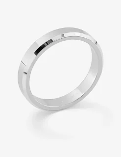 Alliance or blanc 375 ‰ ruban - Mariage