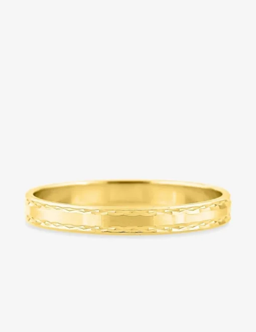 Alliance or jaune 375 ‰ anémone - Mariage