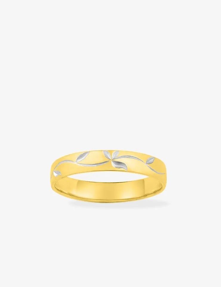Alliance or jaune 750 ‰ contemporaine - Mariage