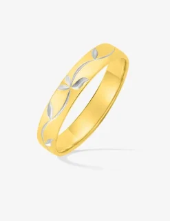 Alliance or jaune 750 ‰ contemporaine - Mariage