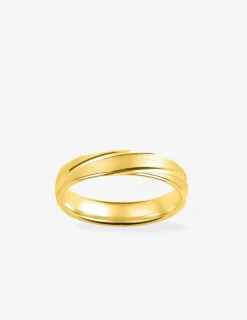 Alliance or jaune 750 ‰ contemporaine - Mariage