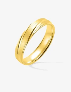 Alliance or jaune 750 ‰ contemporaine - Mariage