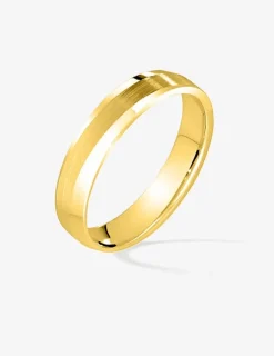 Alliance or jaune 750 ‰ contemporaine - Mariage