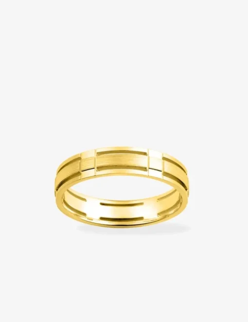Alliance or jaune 750 ‰ contemporaine - Mariage