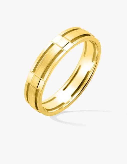 Alliance or jaune 750 ‰ contemporaine - Mariage