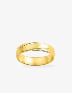Alliance or jaune 750 ‰ contemporaine - Mariage