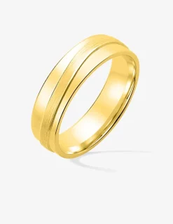 Alliance or jaune 750 ‰ contemporaine - Mariage