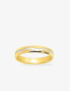 Alliance or jaune 750 ‰ contemporaine - Mariage