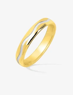 Alliance or jaune 750 ‰ contemporaine - Mariage