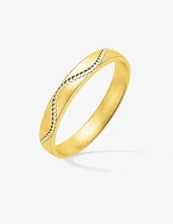 Alliance or jaune 750 ‰ contemporaine - Mariage