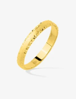 Alliance or jaune 375 ‰ dahlia - Mariage
