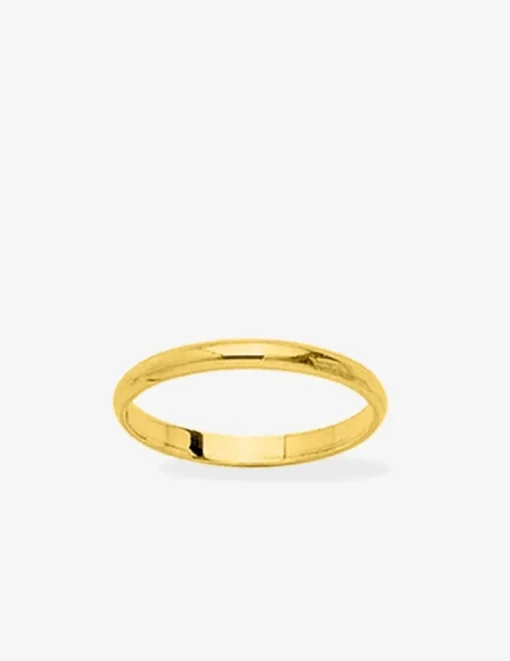 Alliance or jaune 375 ‰ demi- jonc 2 mm - Mariage
