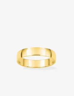 Alliance or jaune 375 ‰ demi-bombée 4 mm - Mariage