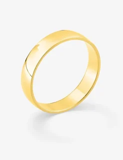 Alliance or jaune 375 ‰ demi-bombée 4 mm - Mariage