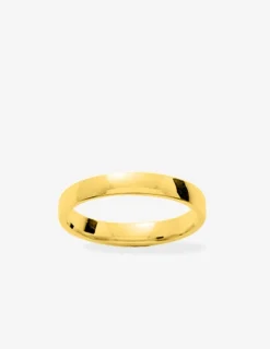 Alliance or jaune 375 ‰ demi-bombée 3 mm - Mariage