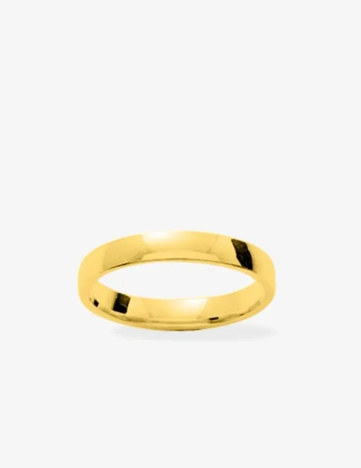 Alliance or jaune 375 ‰ demi-bombée 3 mm - Mariage