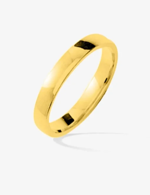 Alliance or jaune 375 ‰ demi-bombée 3 mm - Mariage
