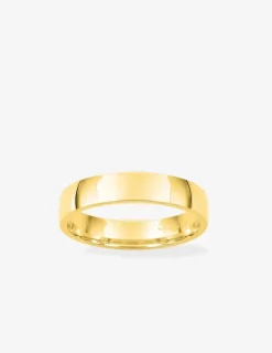 Alliance or jaune 375 ‰ demi-bombée 4 mm - Mariage