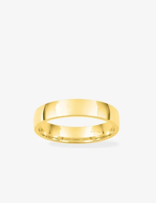Alliance or jaune 375 ‰ demi-bombée 4 mm - Mariage