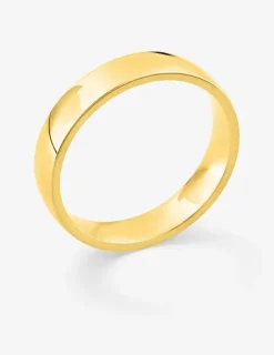 Alliance or jaune 375 ‰ demi-bombée 4 mm - Mariage