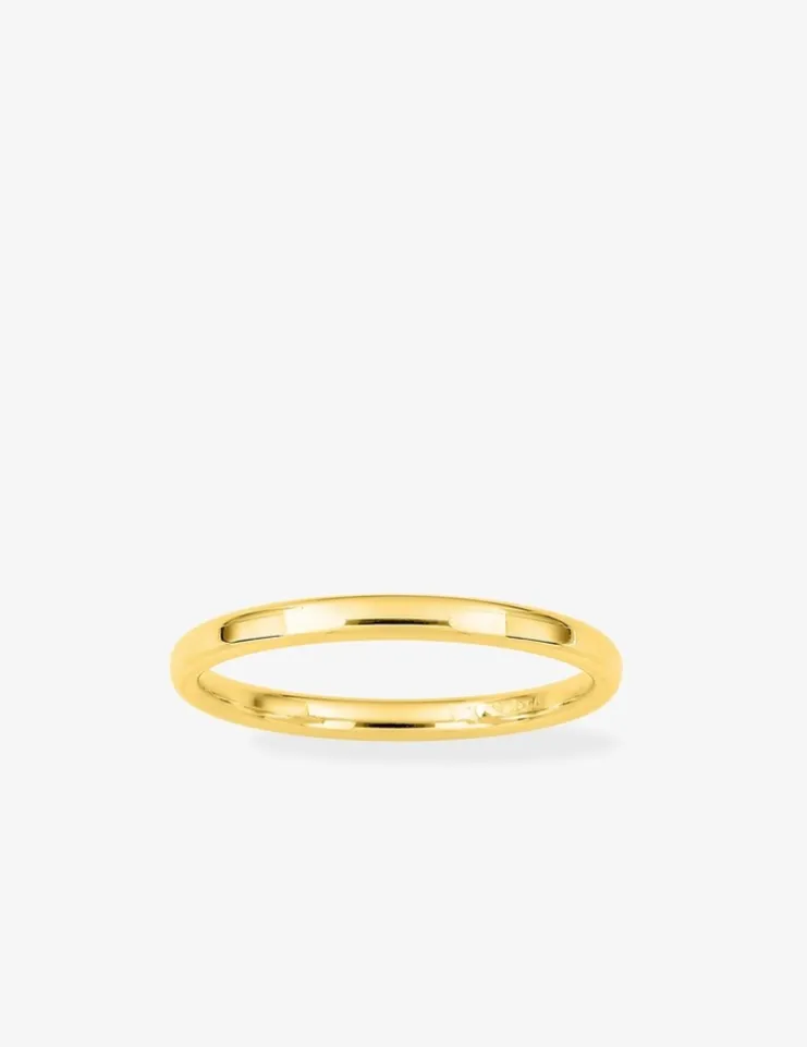 Alliance or jaune 375 ‰ demi-jonc 2 mm - Mariage
