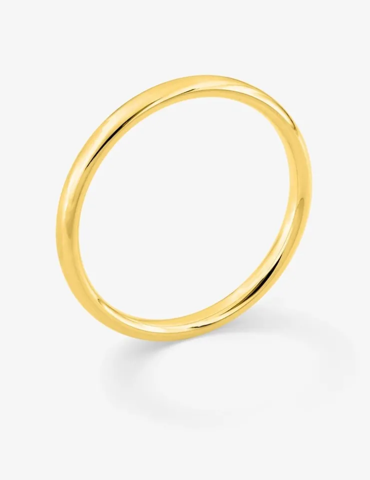 Alliance or jaune 375 ‰ demi-jonc 2 mm - Mariage