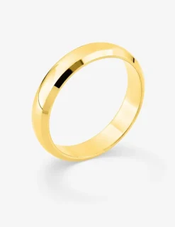 Alliance or jaune 375 ‰ demi-jonc 4 mm - Mariage