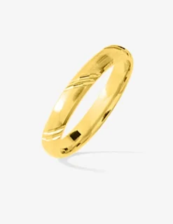 Alliance or jaune 375 ‰ demi-jonc - Mariage
