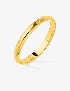 Alliance or jaune 750 ‰ demi-jonc 2 mm - Mariage
