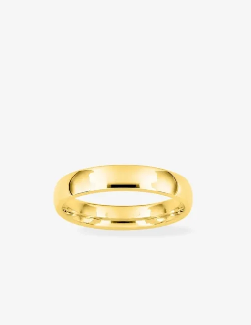 Alliance or jaune 375 ‰ demi-jonc 4 mm - Mariage