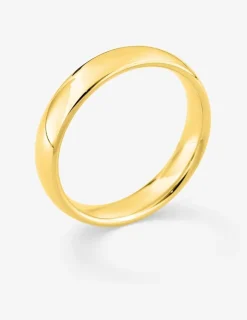 Alliance or jaune 375 ‰ demi-jonc 4 mm - Mariage