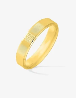 Alliance or jaune 750 ‰ fantaisie - Mariage