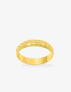 Alliance or jaune 375 ‰ fantaisie - Mariage
