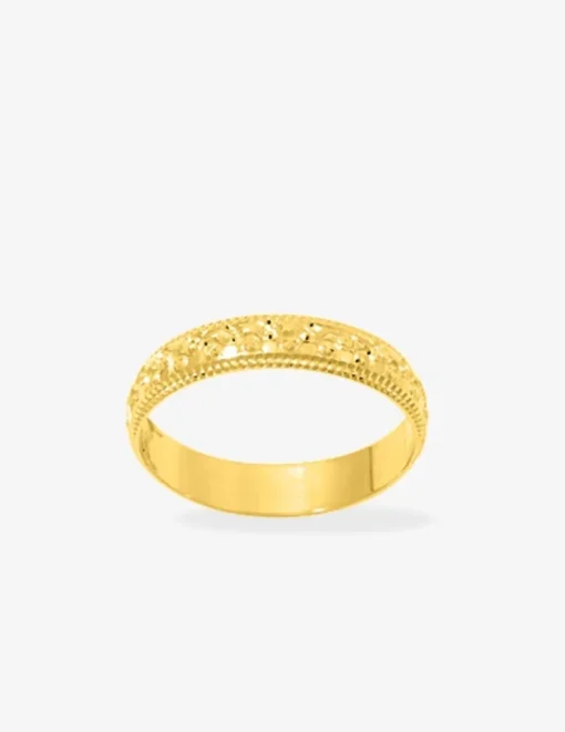 Alliance or jaune 375 ‰ fantaisie - Mariage