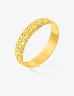 Alliance or jaune 375 ‰ fantaisie - Mariage
